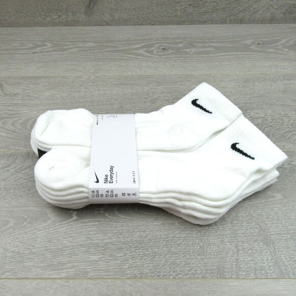 Nike Everyday Ankle Socks 6 Pack Men's Size XL 12-15 White NEW - Picture 6 of 10
